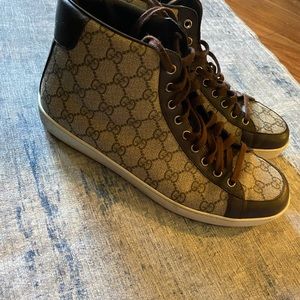 Guccis high tops like new!